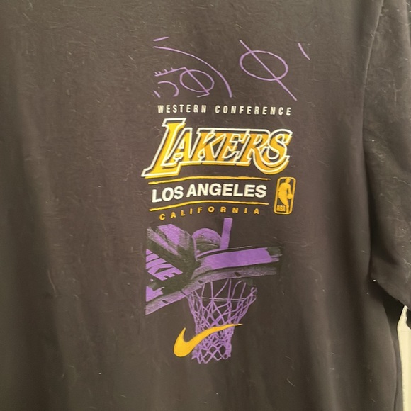 Mens Nike Lakers shortsleeve -LN - Picture 2 of 7